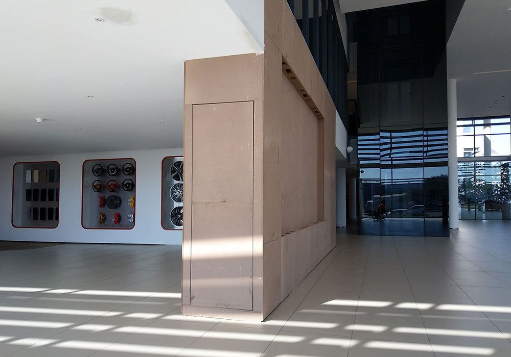 Ferrari interior design under construction